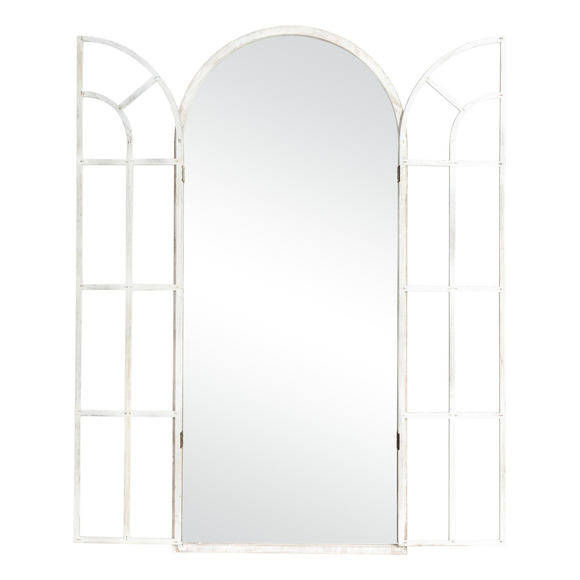 Miroir de fenêtre en bois arqué 71'' L x 31'' l