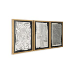 Décoration murale Wonderstow noir/beige, lot de 3