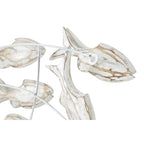 Décoration murale en bois faite main, motif poisson nageur, effet vieilli marron - Blanc - Roche River Decor