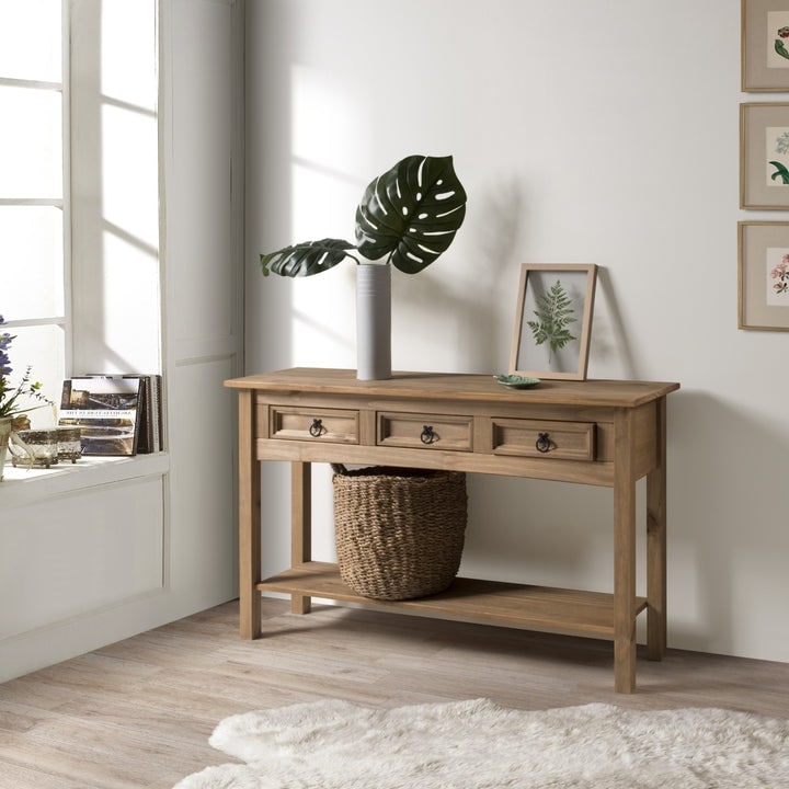 Console d'entrée en bois à 3 tiroirs Corona | Furniture Dash - N/A