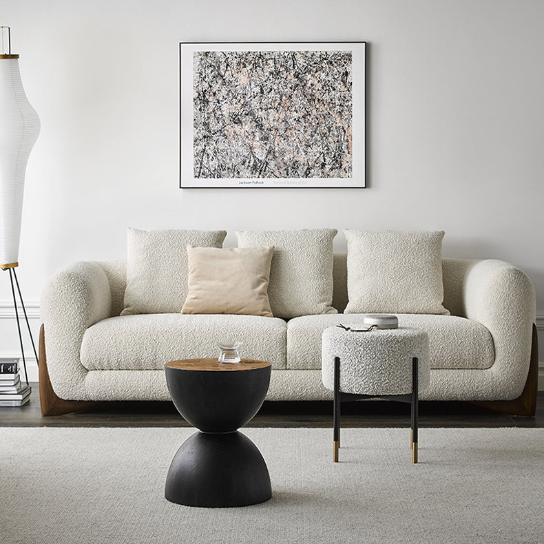 Sculptural Oak & Walnut Side Table