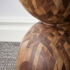 Sculptural Oak & Walnut Side Table