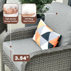 Ensemble de conversation de 4 pièces pour patio extérieur XIZZI avec table