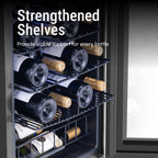 Réfrigérateur à vin/boissons 17 pouces, 20 bouteilles, pose libre, contrôle numérique de la température