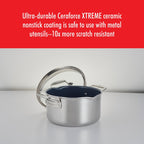 Cocotte hollandaise antiadhésive en acier inoxydable et céramique ZWILLING Clad CFX de 6 pintes