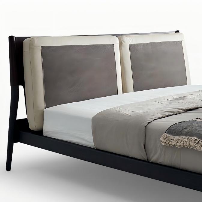 Truffle Cream Leather Bed