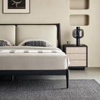 Truffle Cream Leather Bed