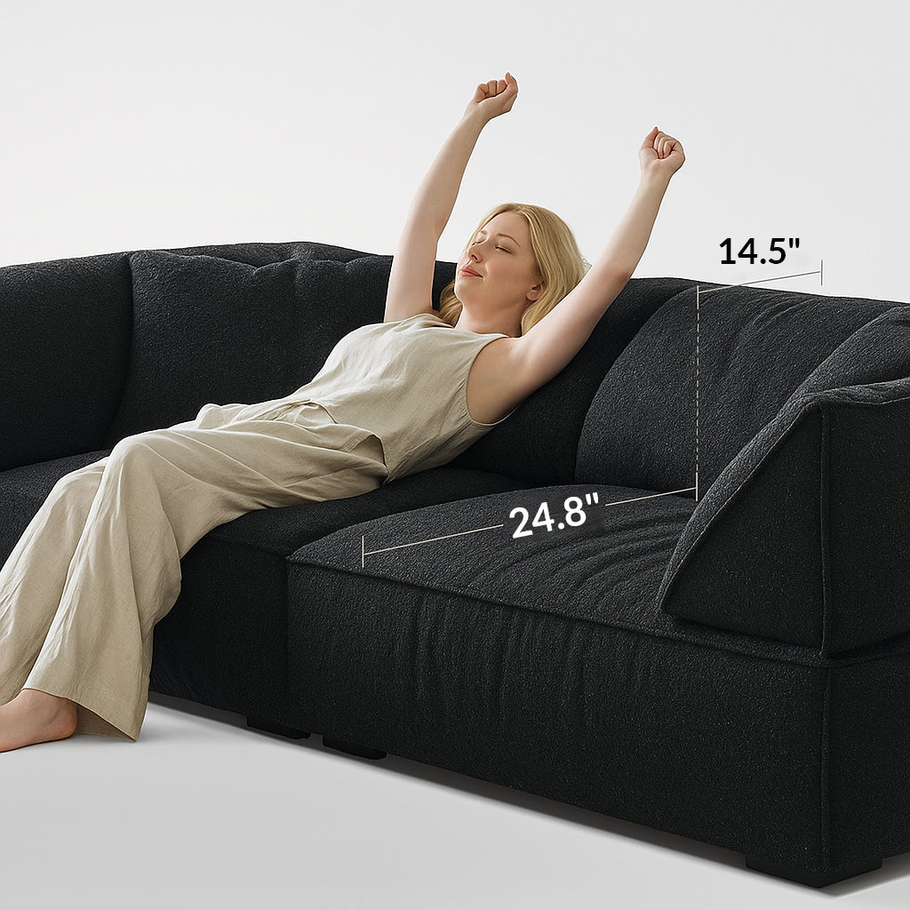 Brioche Soft Boucle Sofa