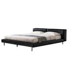 Charcoal Toast Leather Bed