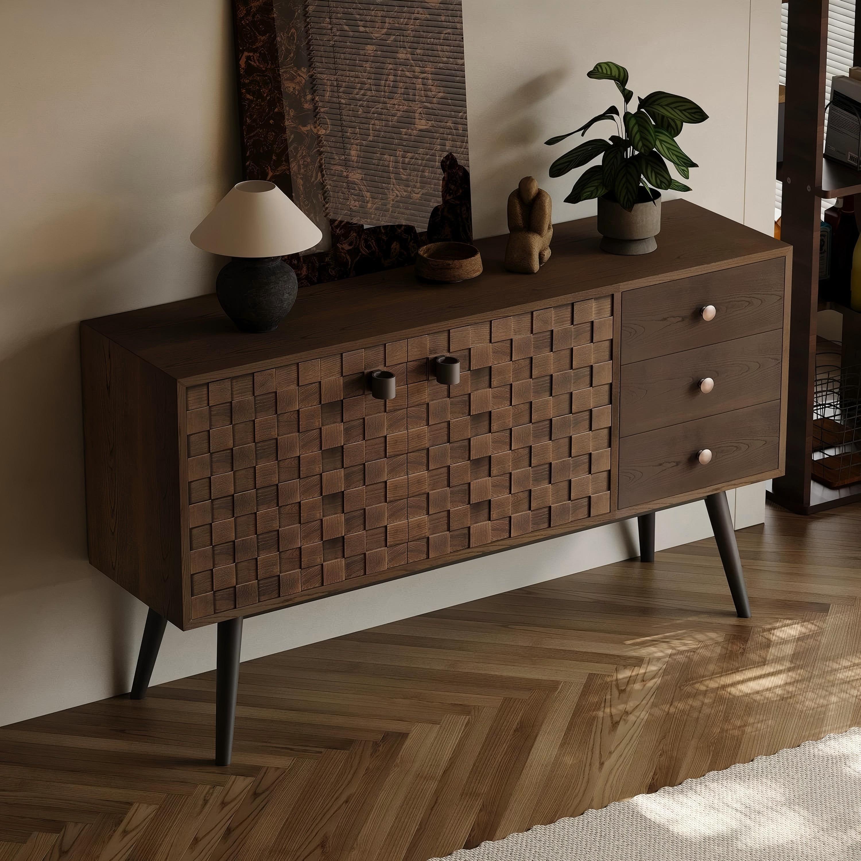 Arden Dark Walnut Sideboard Cabinet