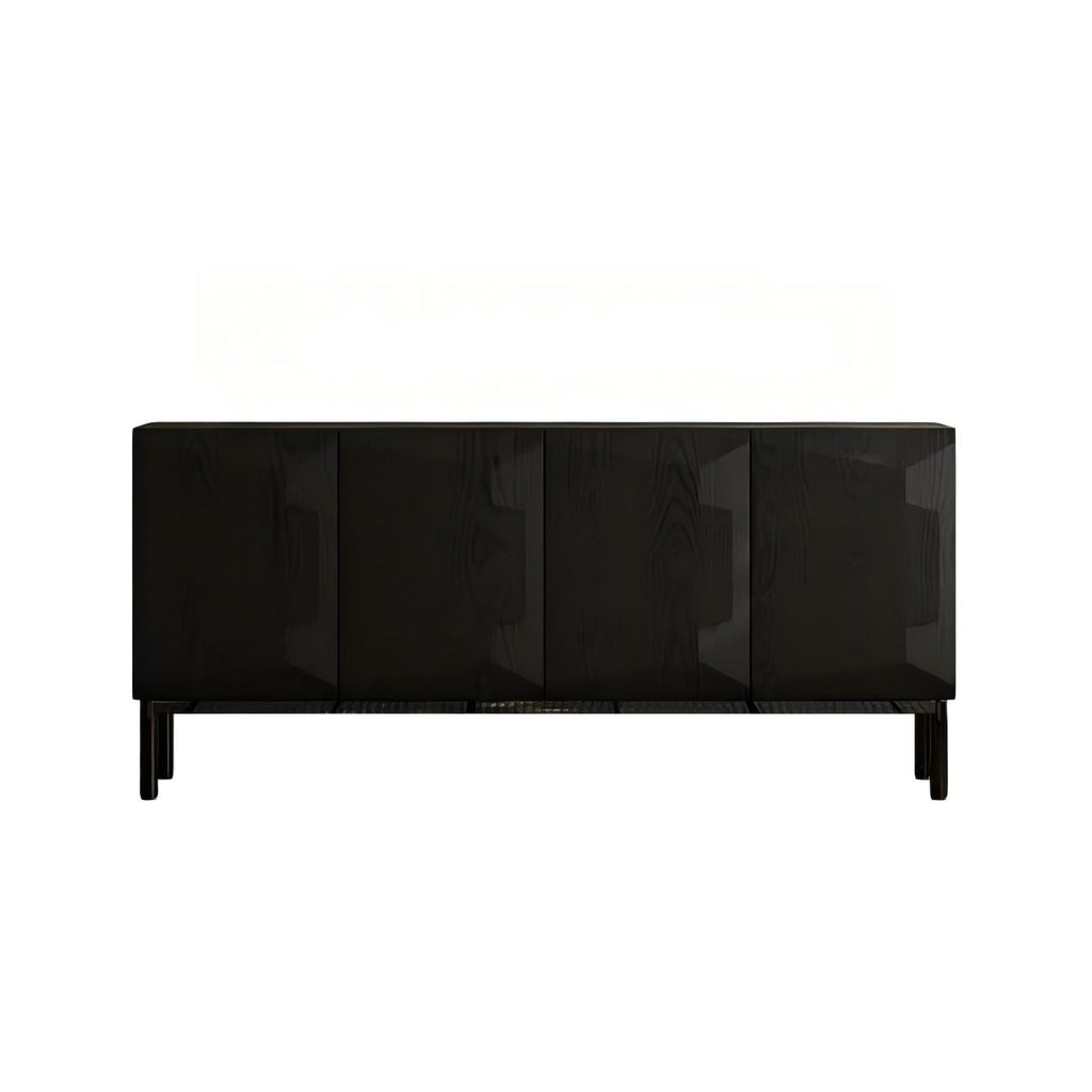 Florence Black Solid Wood Sideboard Cabinet