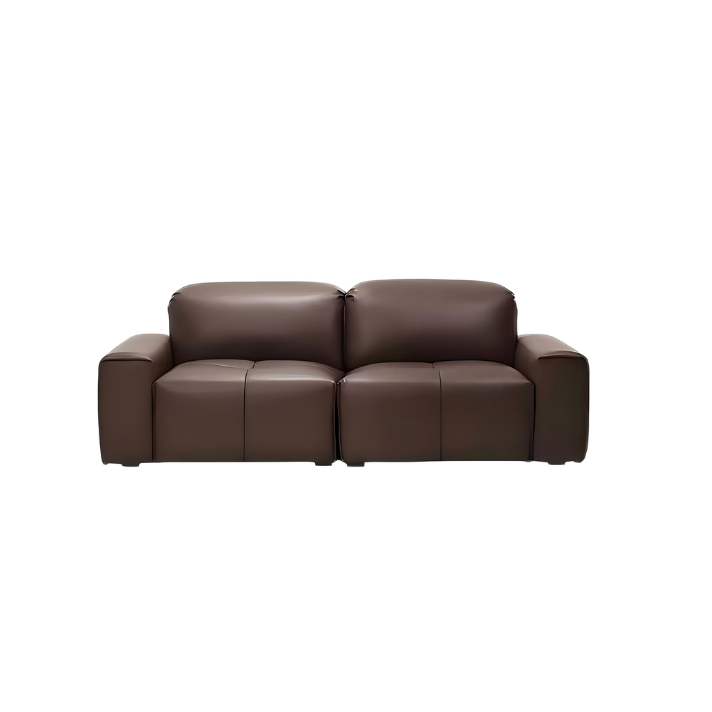 Nero Brown Recliner Leather Lounge Sofa