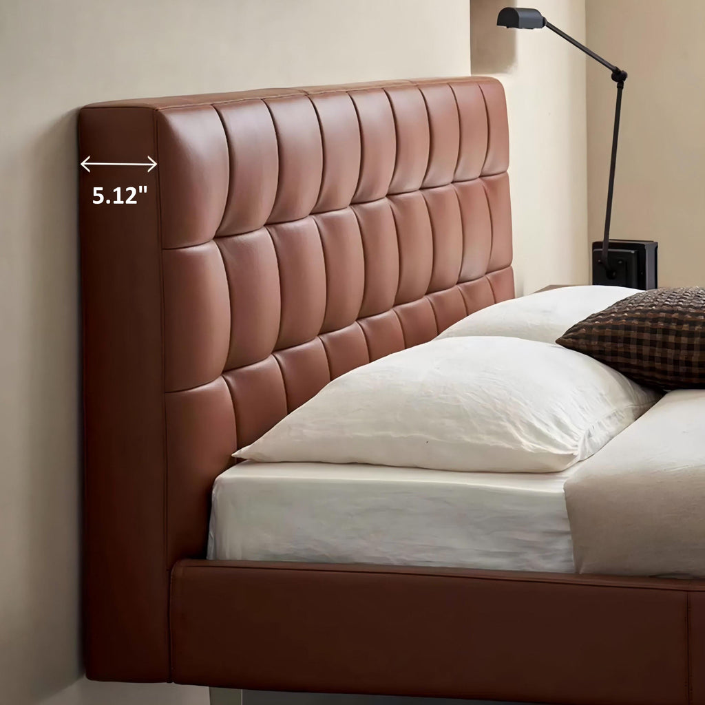 Mocha Slice Leather Bed