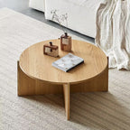 Vivid Oak Round Accent Side Table