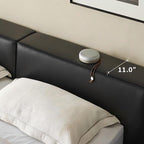 Charcoal Toast Leather Bed