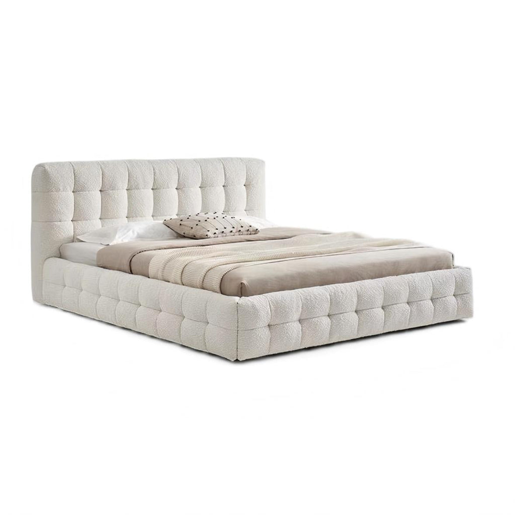 Cream Puff Boucle Bed