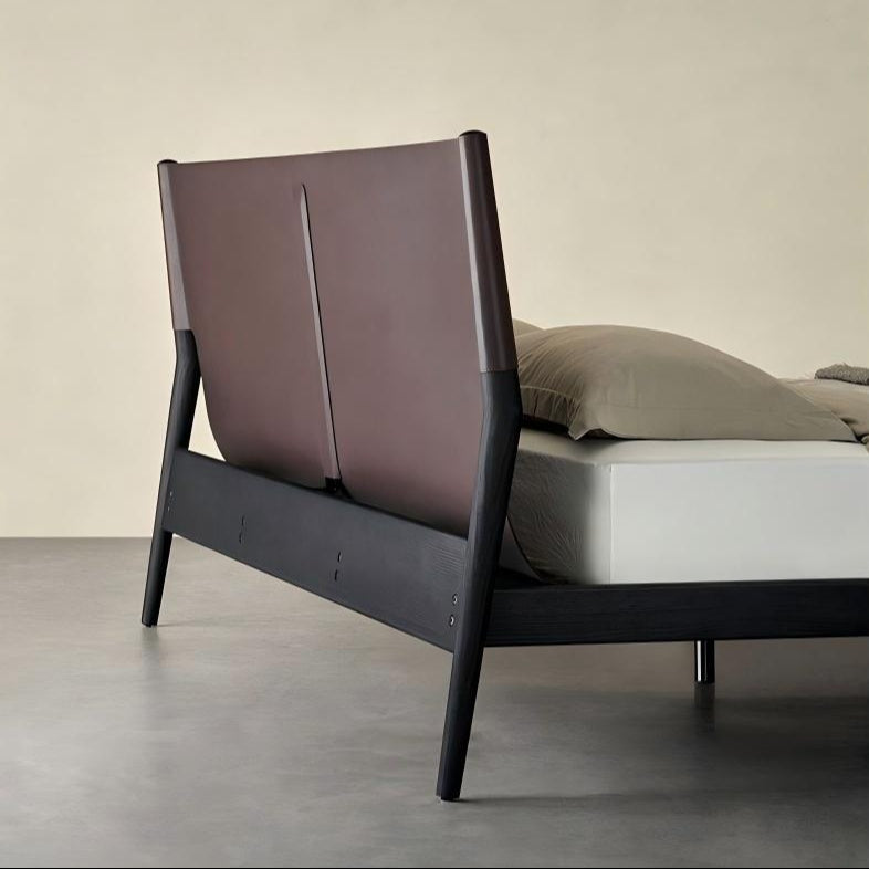 Truffle Cream Leather Bed