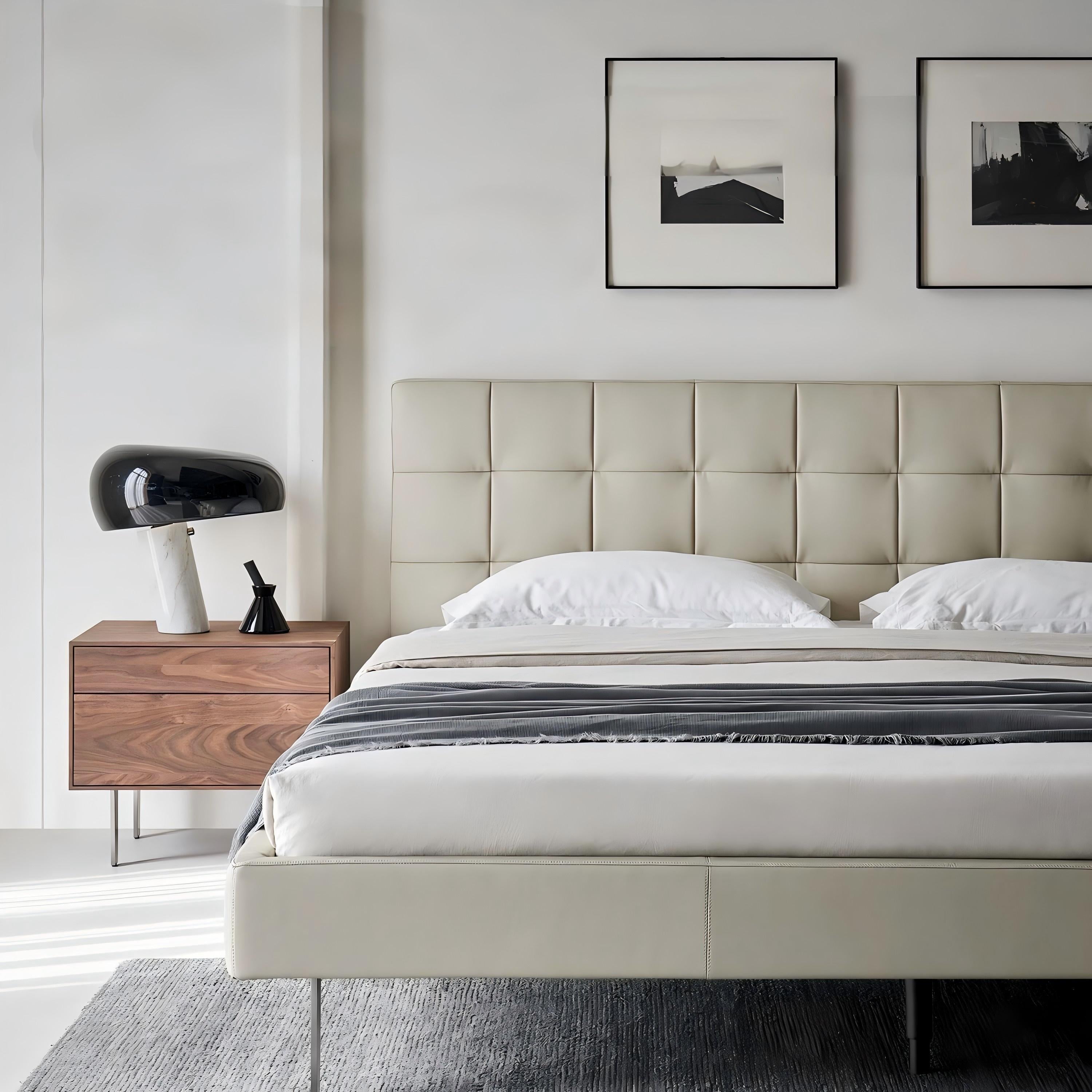 Mocha Slice Leather Bed