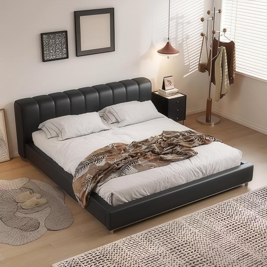 Bitter Chocolate Leather Bed