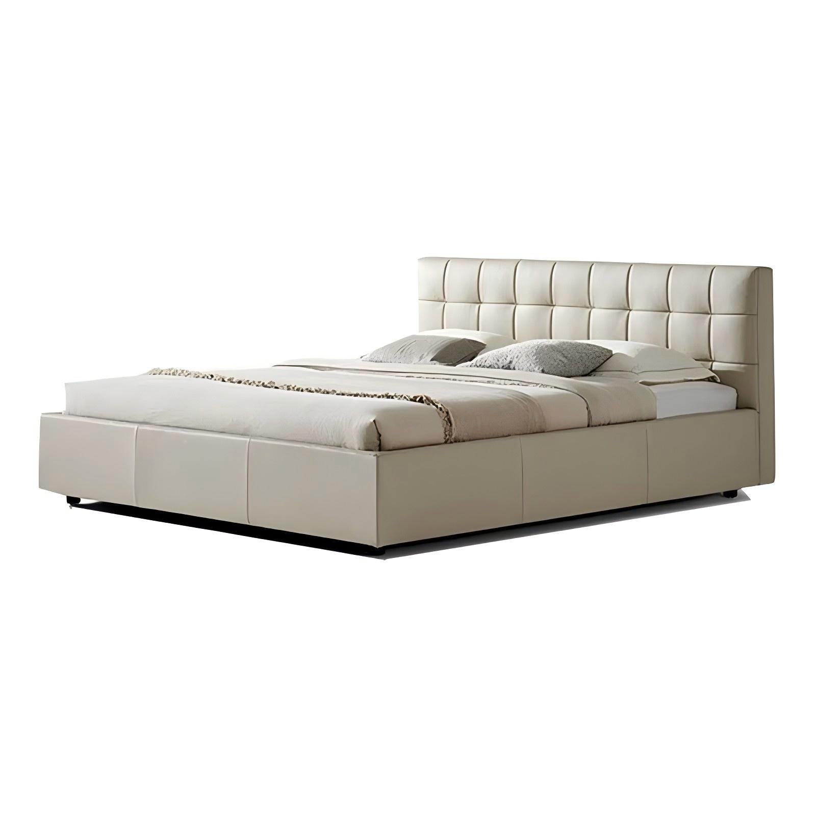 Sugar Cube Leather Bed
