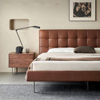 Mocha Slice Leather Bed