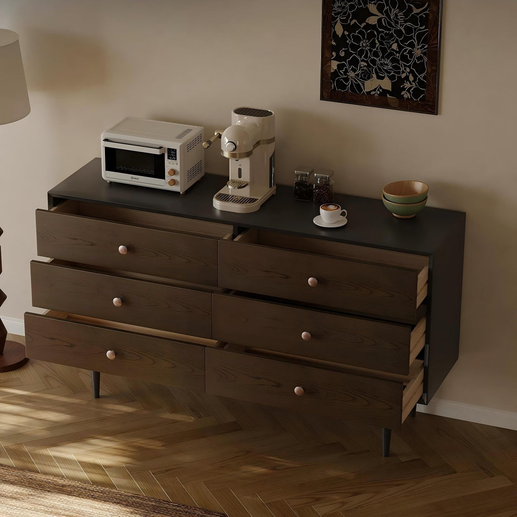 Napoli Dark Walnut Storage Sideboard Cabinet