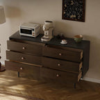 Napoli Dark Walnut Storage Sideboard Cabinet