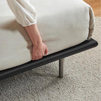 Toffee Brick Leather Bed