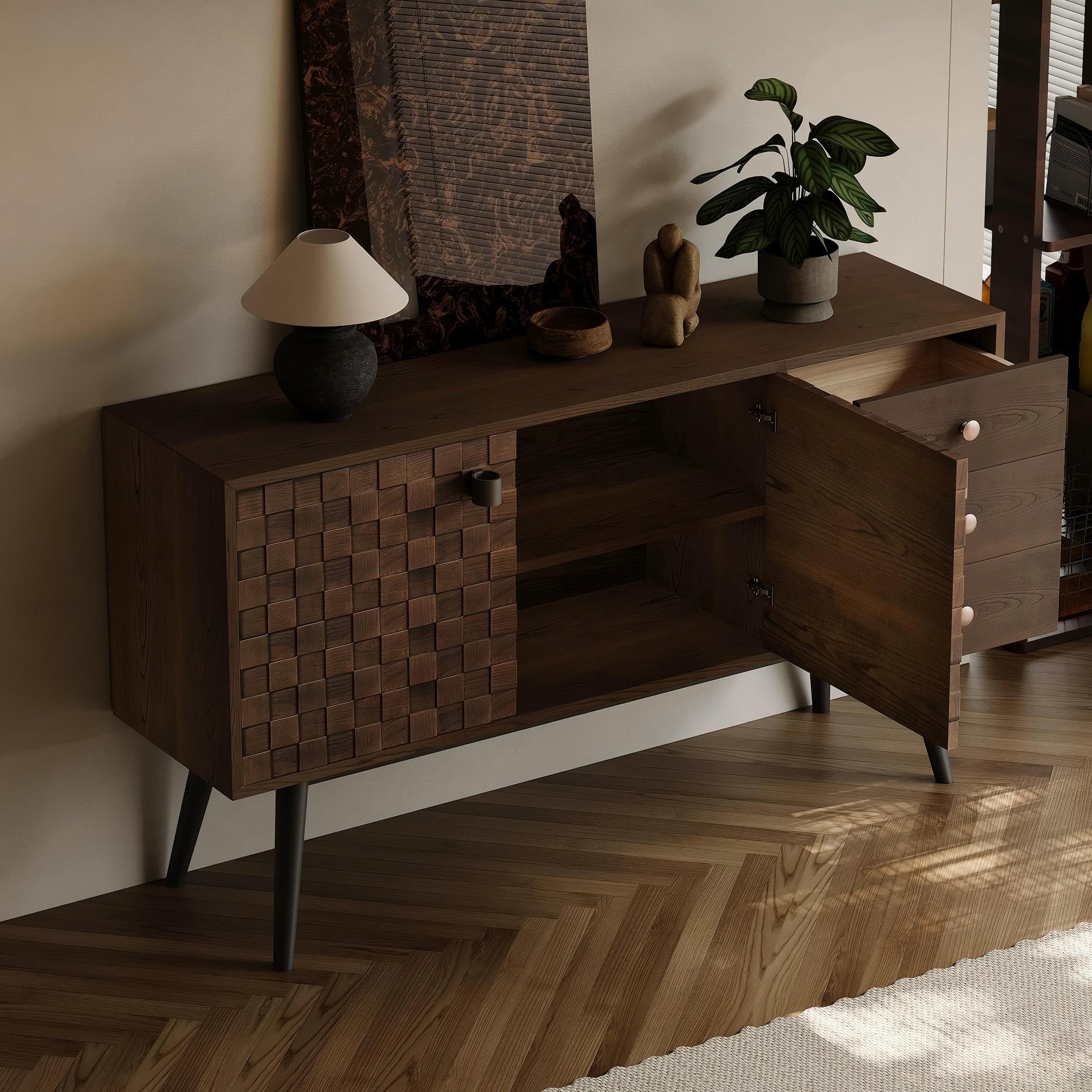 Arden Dark Walnut Sideboard Cabinet