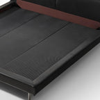 Charcoal Toast Leather Bed