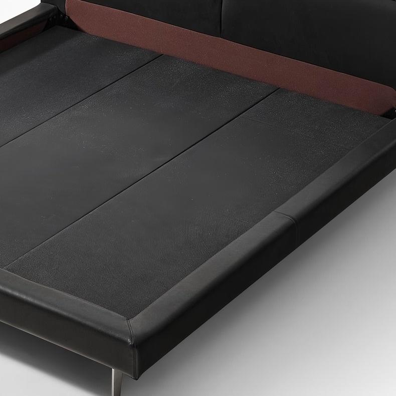 Charcoal Toast Leather Bed