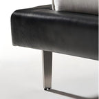 Charcoal Toast Leather Bed