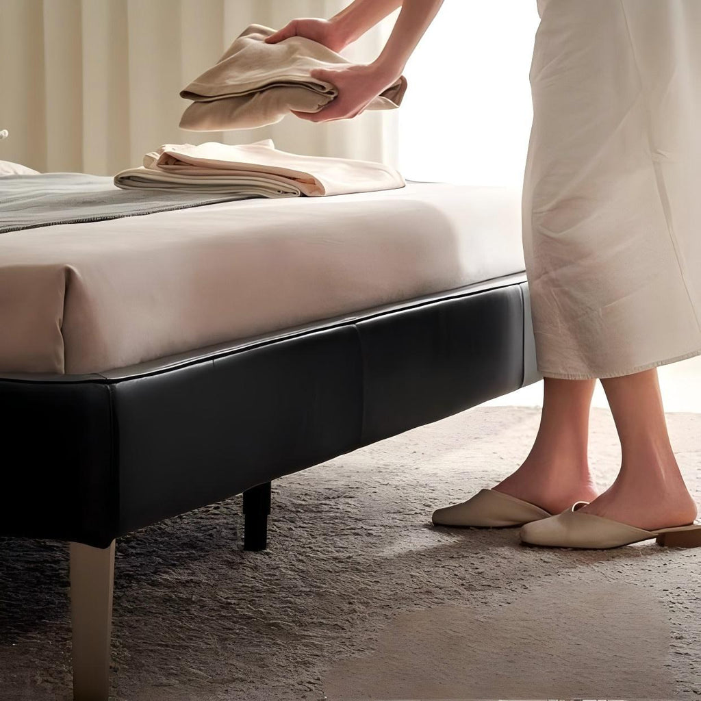 Mocha Slice Leather Bed