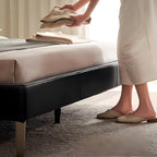 Mocha Slice Leather Bed