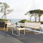 Mykonos Aluminum Outdoor Patio Conversation Set with Cushions