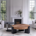 Ombre Walnut Round Coffee Table