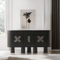Cross & Line Black Sideboard Cabinet