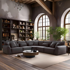 Milano Moda Minimalist Black Corner Sofa