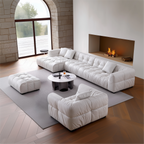 Boba Cream Leathaire Sectional Set