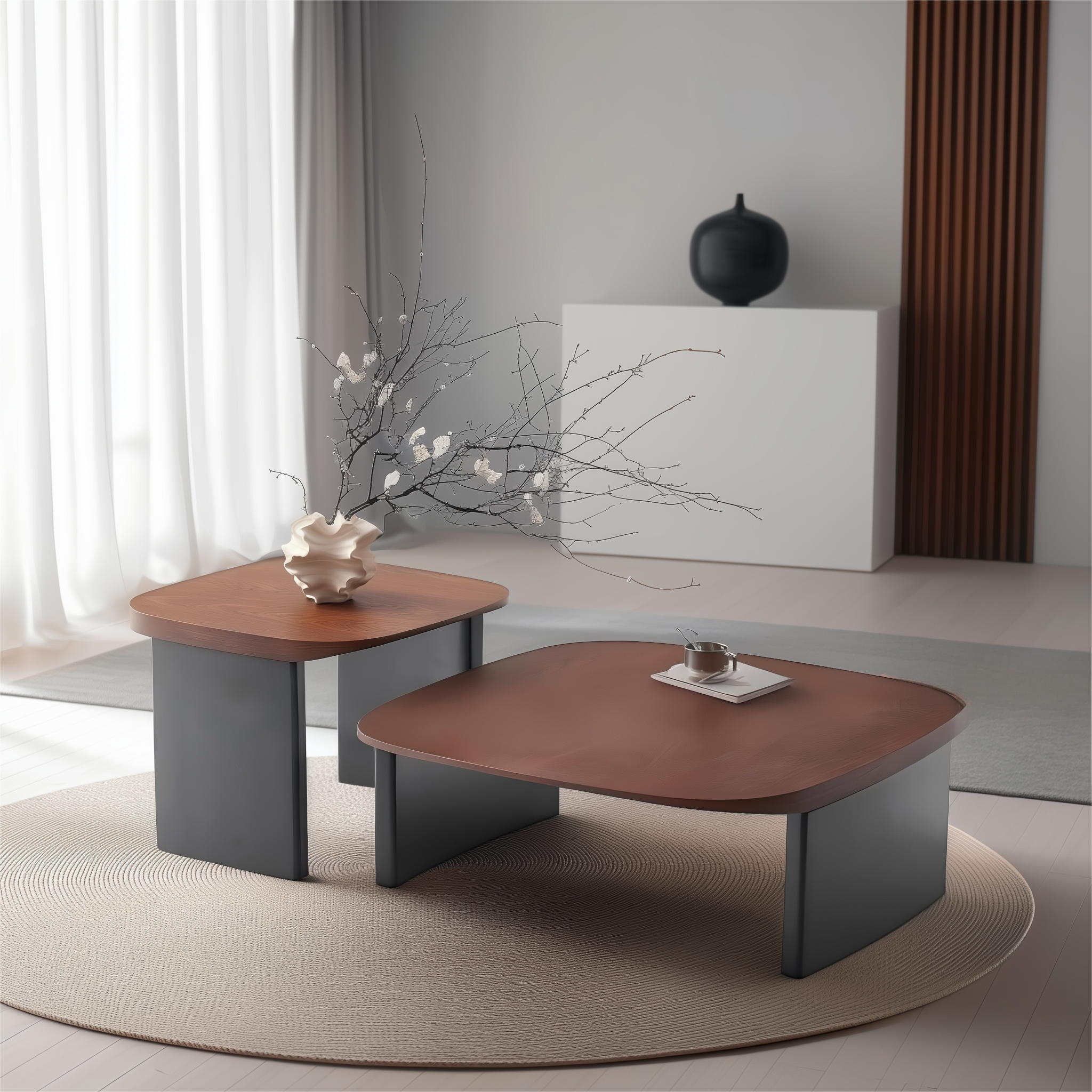 Soft Curve Nesting Coffee Table