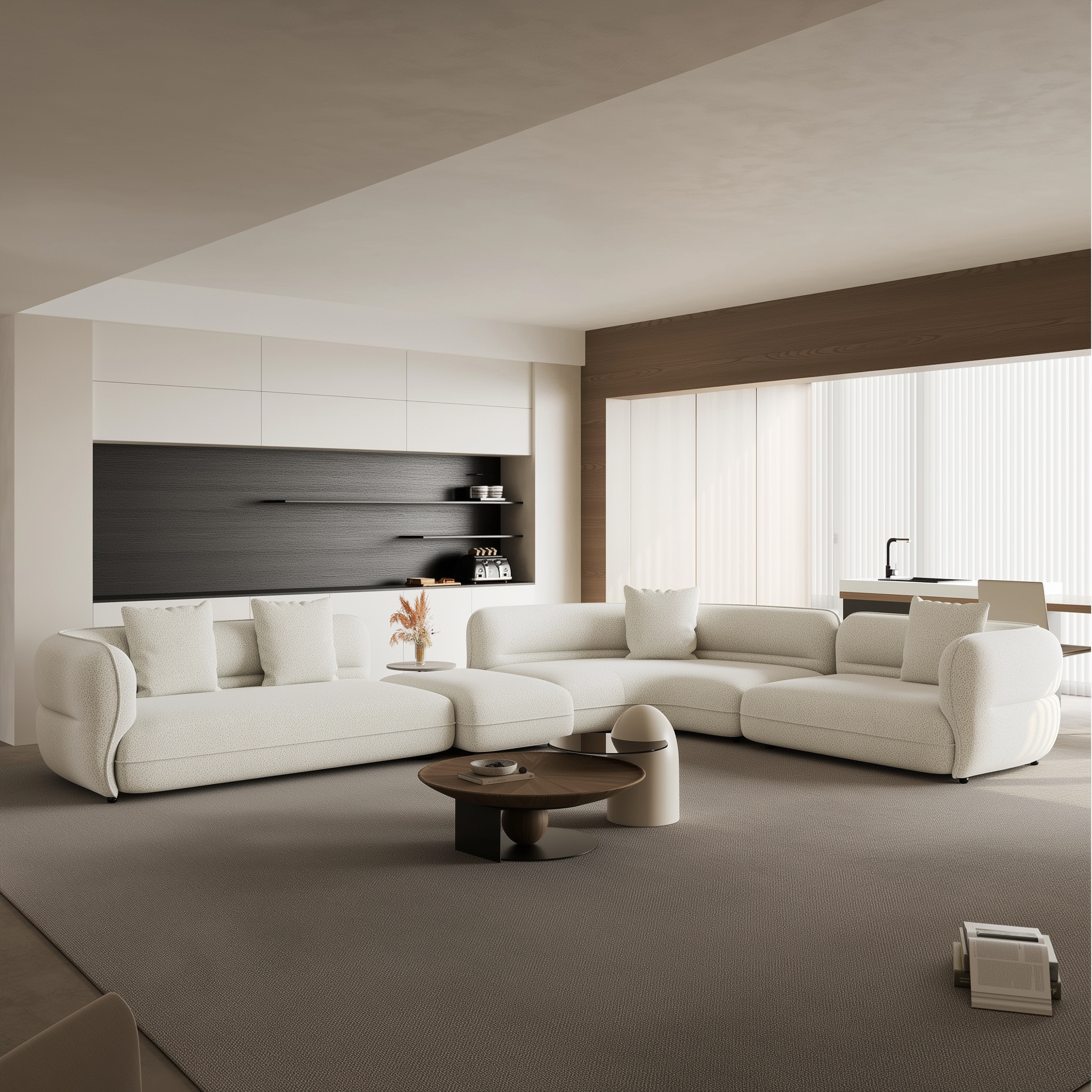 Prism Minimalist Corner Sectional Sofa