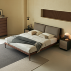 Truffle Cream Leather Bed