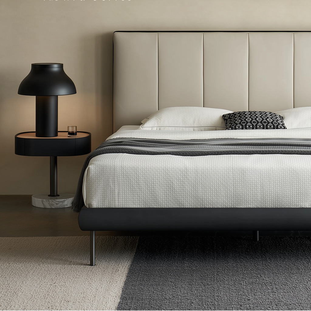 Muffin Edge Leather Bed