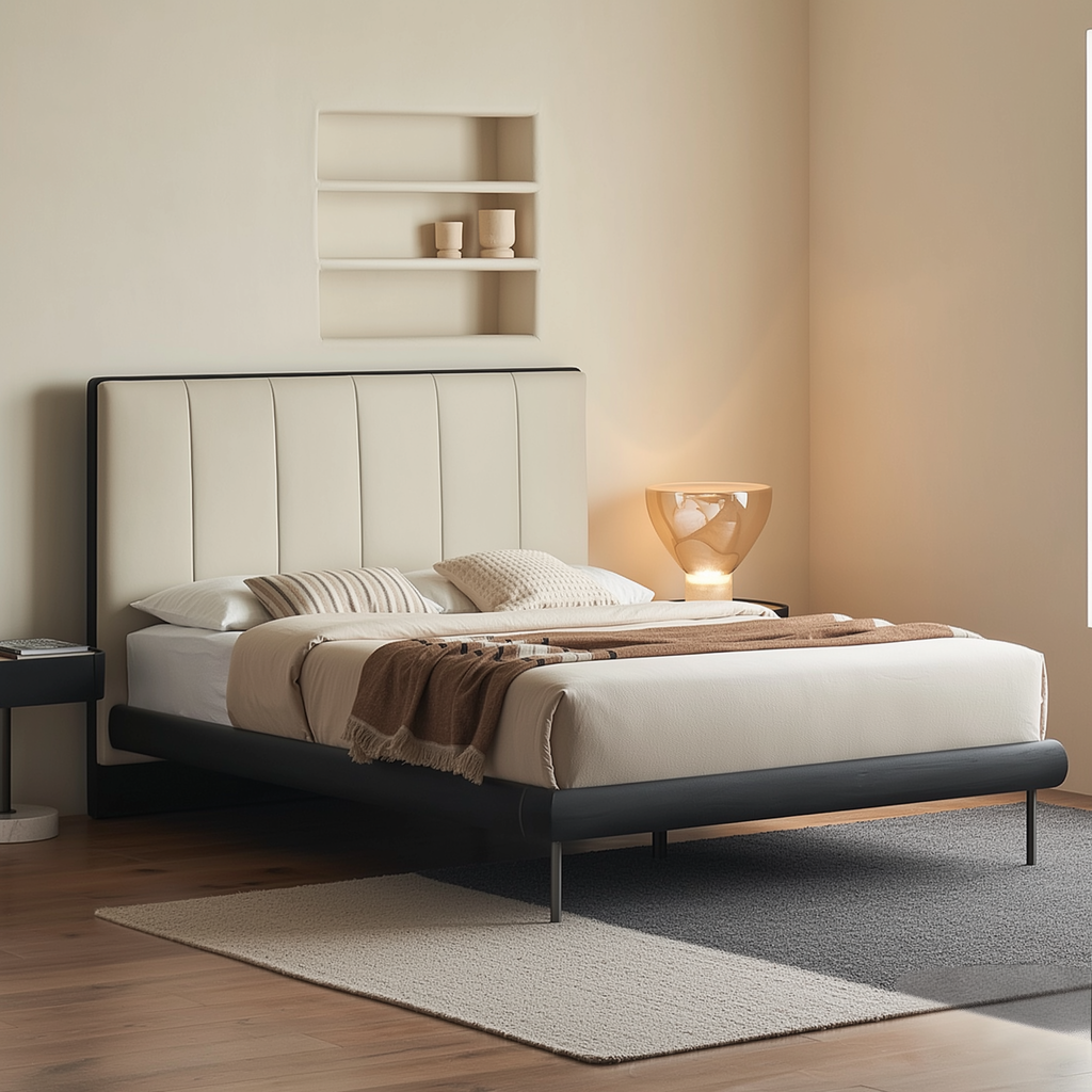Muffin Edge Leather Bed