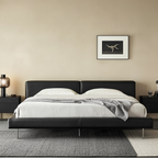 Charcoal Toast Leather Bed