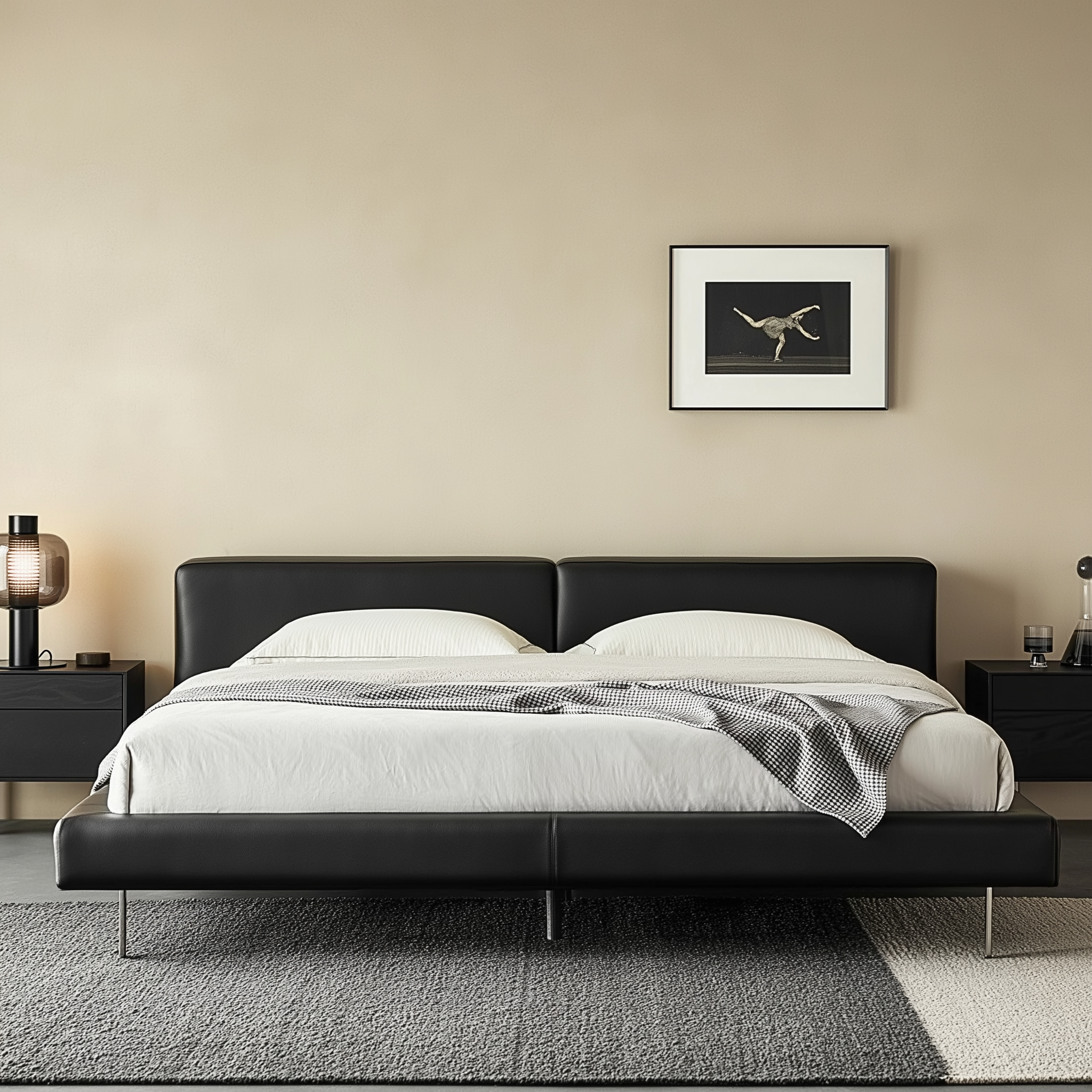 Charcoal Toast Leather Bed