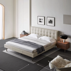 Mocha Slice Leather Bed