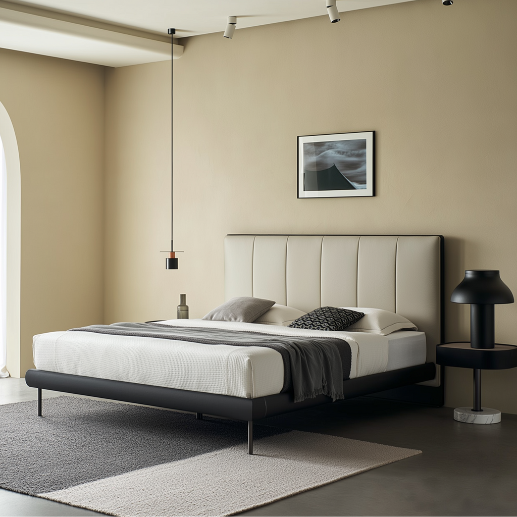 Muffin Edge Leather Bed