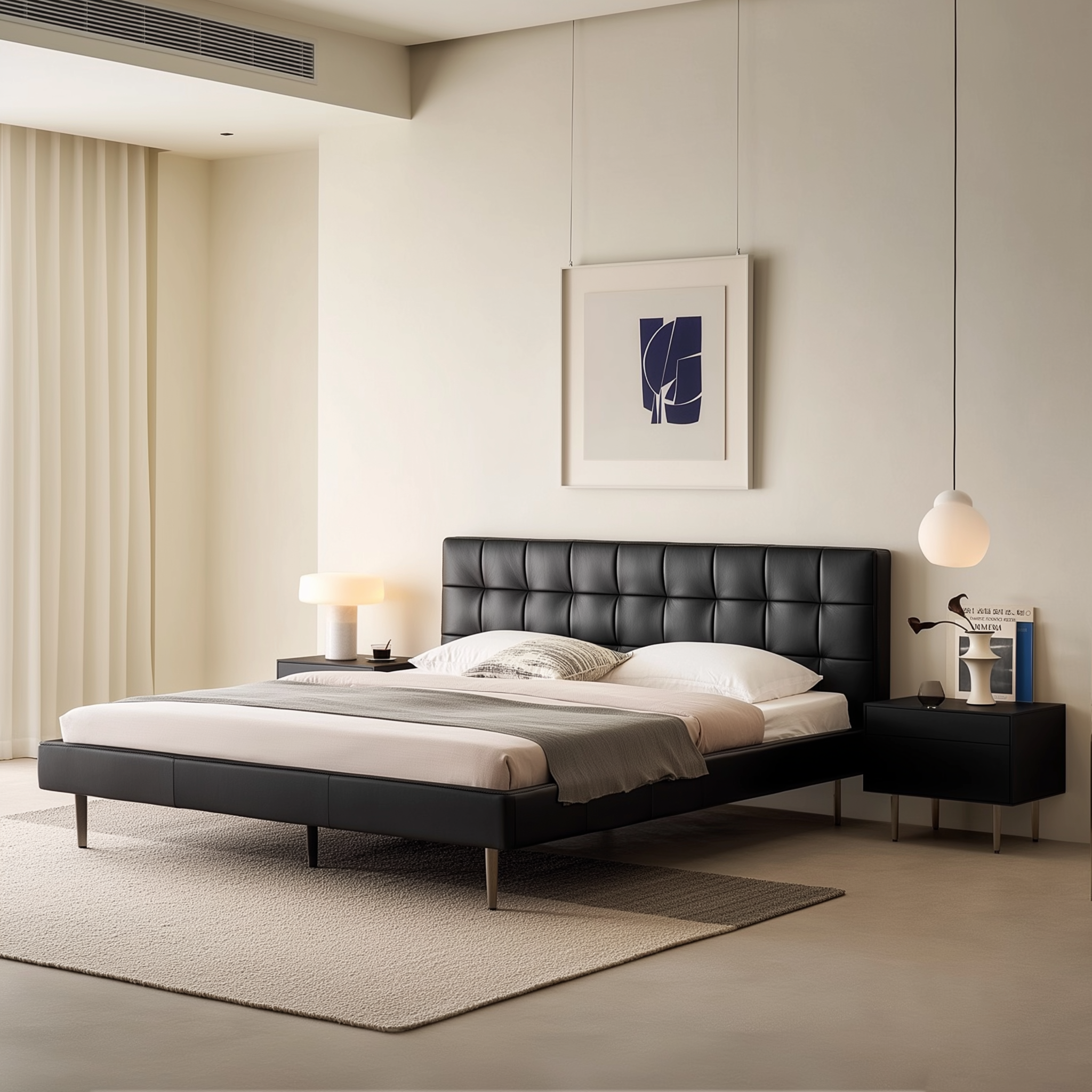 Mocha Slice Leather Bed