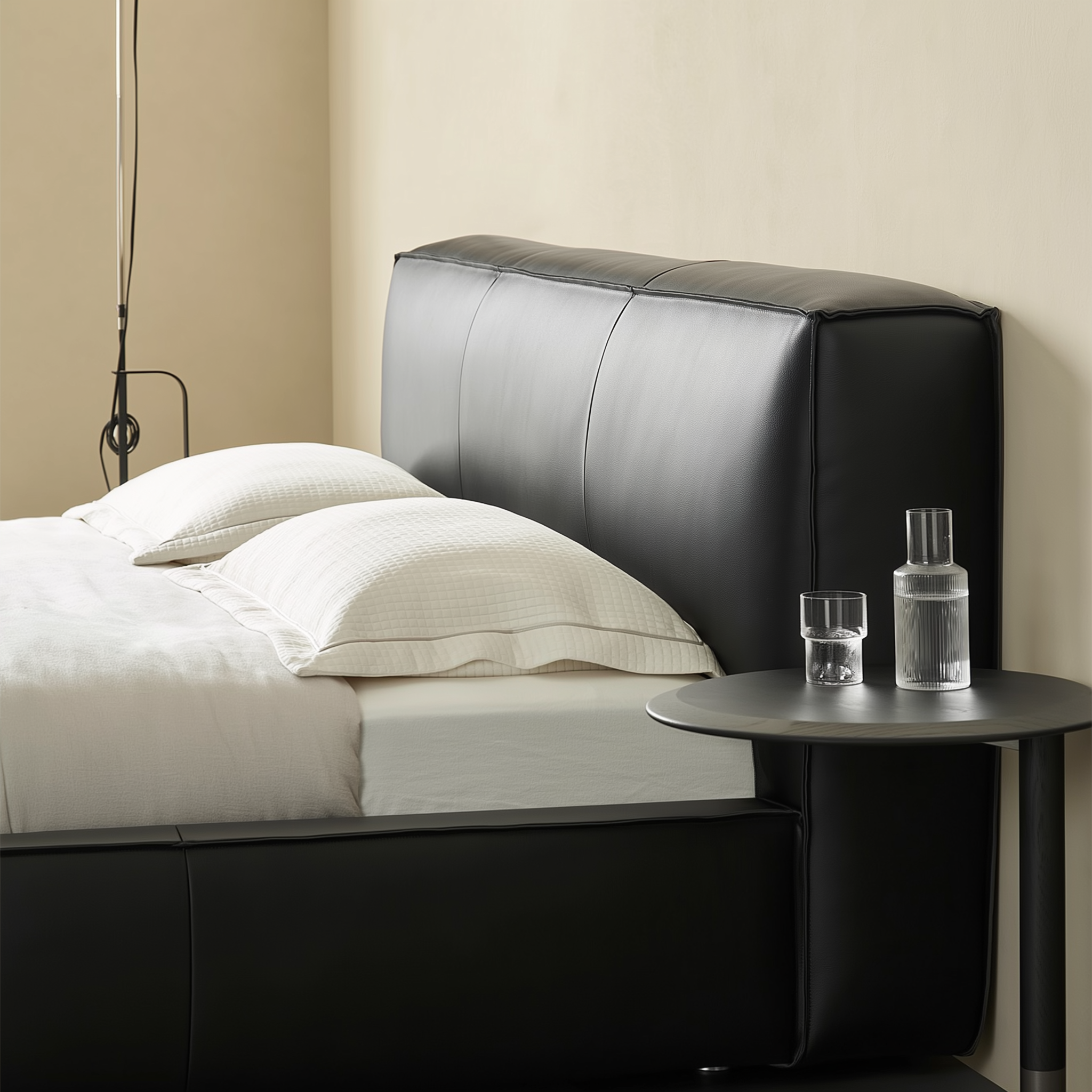 Cinnamon Leather Bed